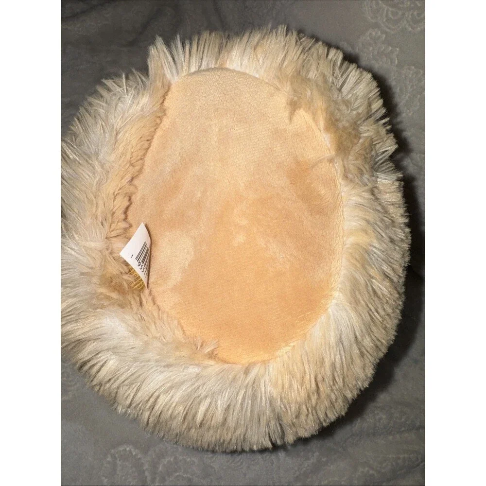 Easter Basket Plush Soft Bunny Rabbit MTY International Co  8” Diameter Tan